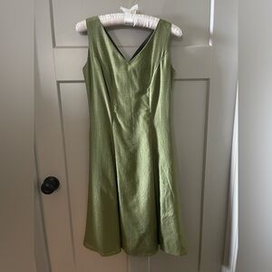 Handmade moss green dress